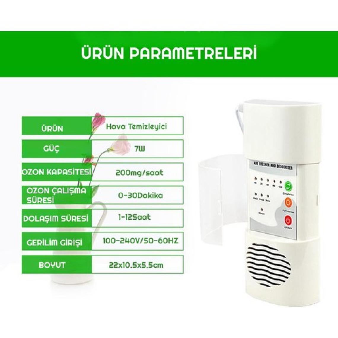 Upway Çok Fonksiyonlu Ozon Cihazı ve Hava Temizleyici Koku Giderici