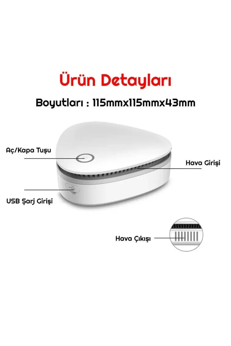 Upway Ozon Sterilizatör Araç Buzdolabı Hava Temizleme Koku Giderici Dezenfeksiyon Cihazı