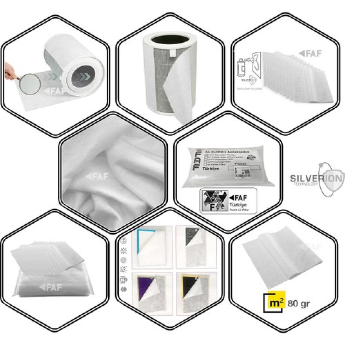 Faf 10 Adet Xiaomi Smart Air Purifier 4 Compakt  EU Uyumlu Gümüş İyonlu Elektrostatik Toz Tutucu Ön Filtre