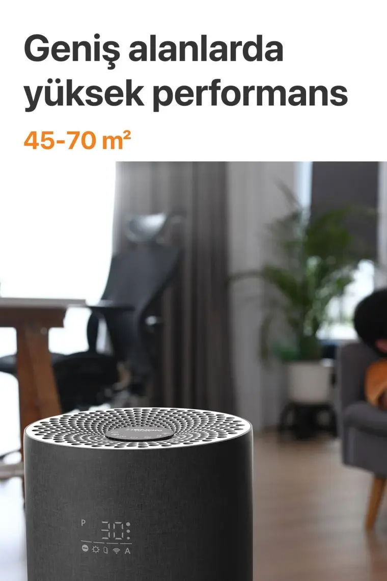 Xenon Smart Akıllı Hava Temizleyici 70 m2 Etkili Air Purifier 3 Katmanlı HEPA13 Filtreli Sessiz Çalışan Hava Temizleme Cihazı X7420
