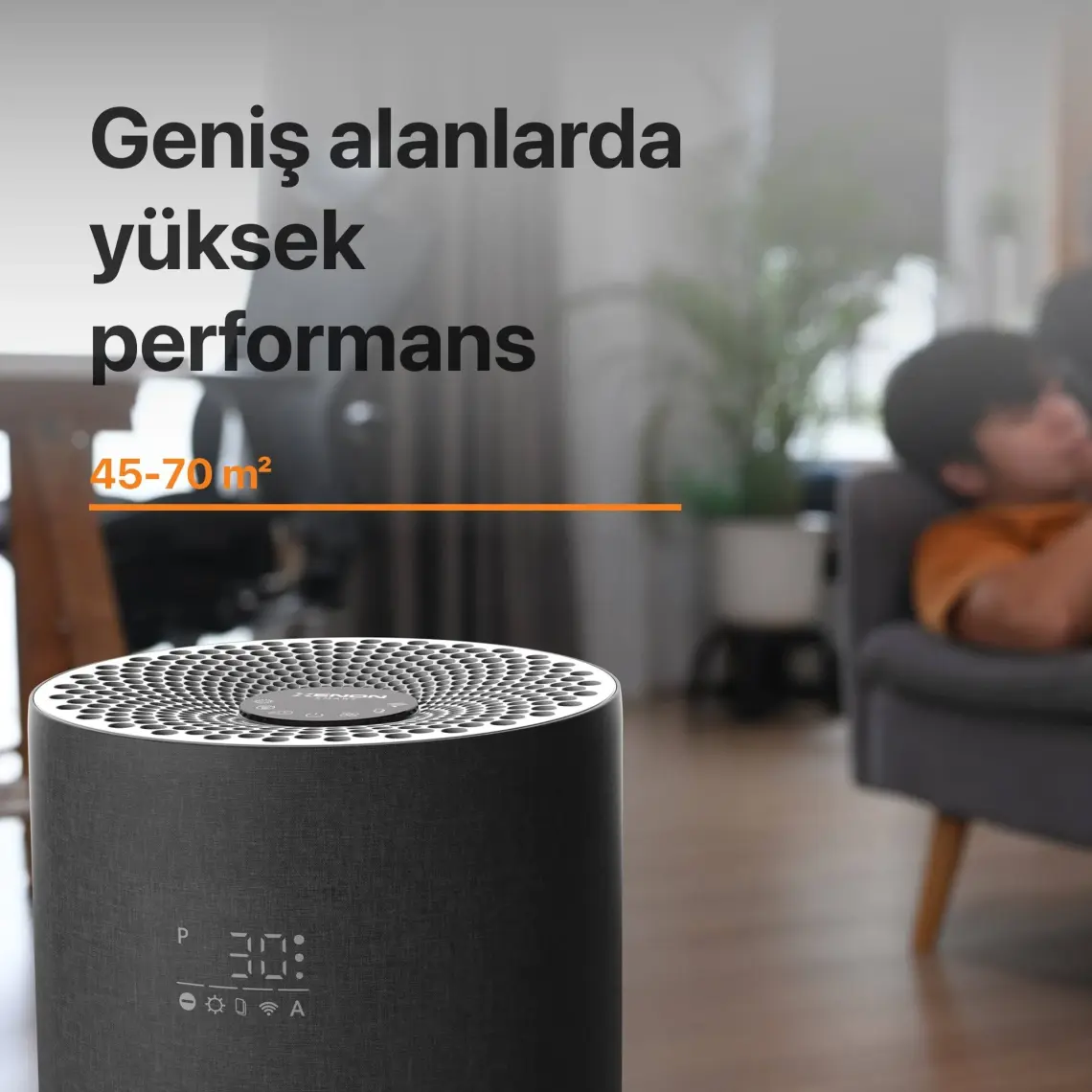 Xenon Smart Akıllı Hava Temizleyici 70 m2 Etkili Air Purifier 3 Katmanlı HEPA13 Filtreli Sessiz Çalışan Hava Temizleme Cihazı X7420
