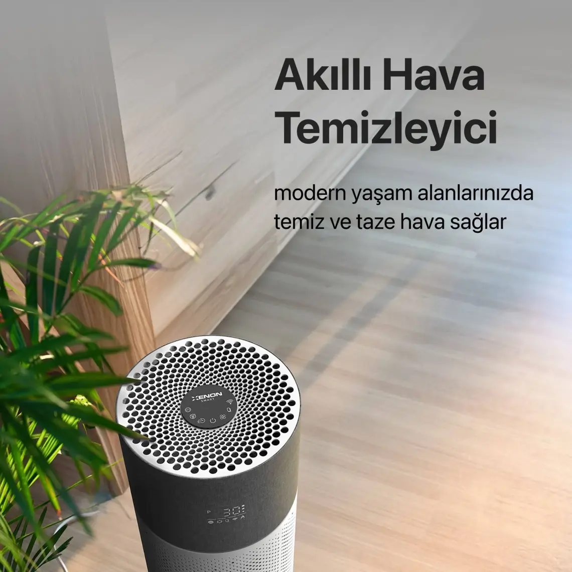 Xenon Smart Akıllı Hava Temizleyici 70 m2 Etkili Air Purifier 3 Katmanlı HEPA13 Filtreli Sessiz Çalışan Hava Temizleme Cihazı X7420