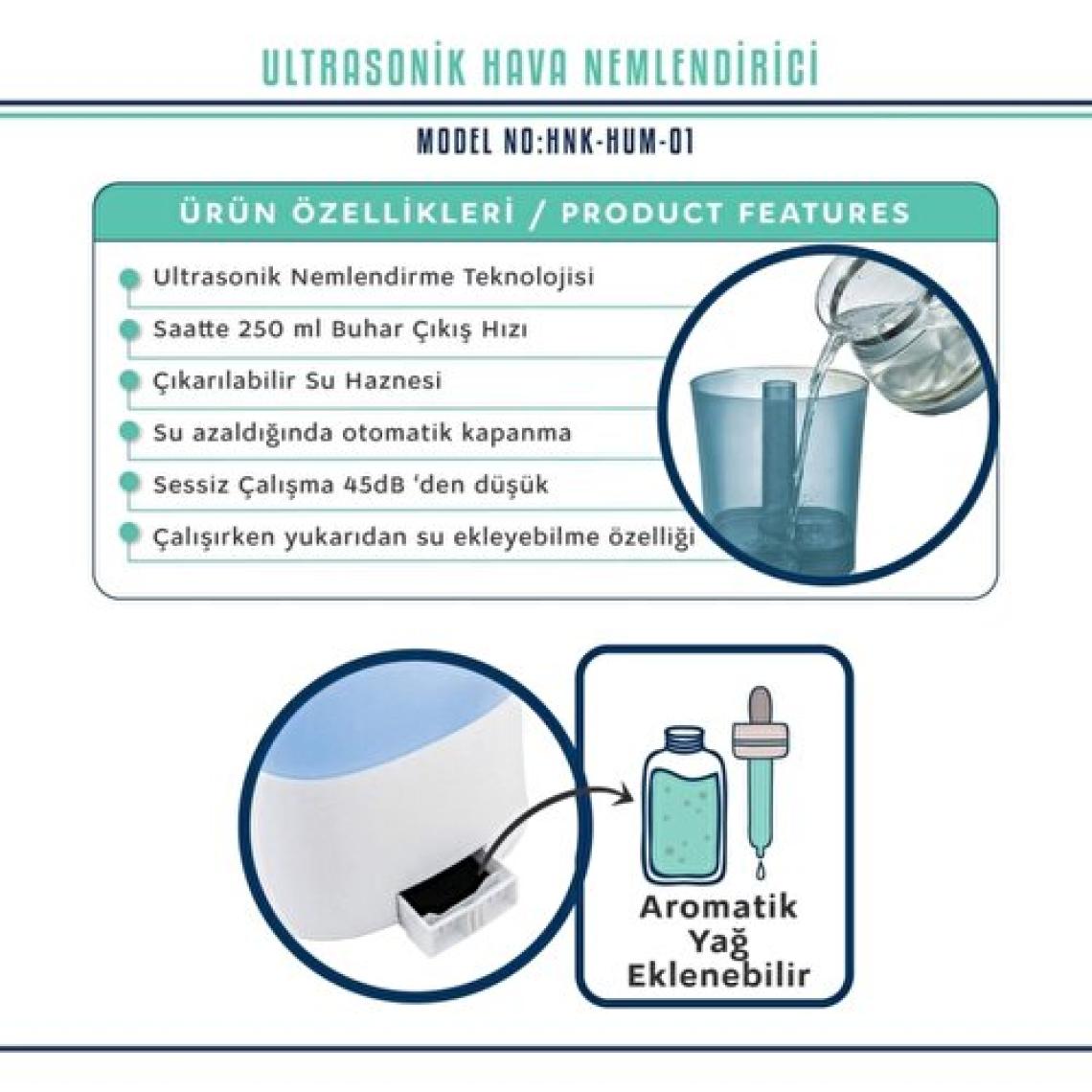 Nimo Hava Nemlendirici Nimo Hnk-Hum-01 Ultrasonik Sessiz