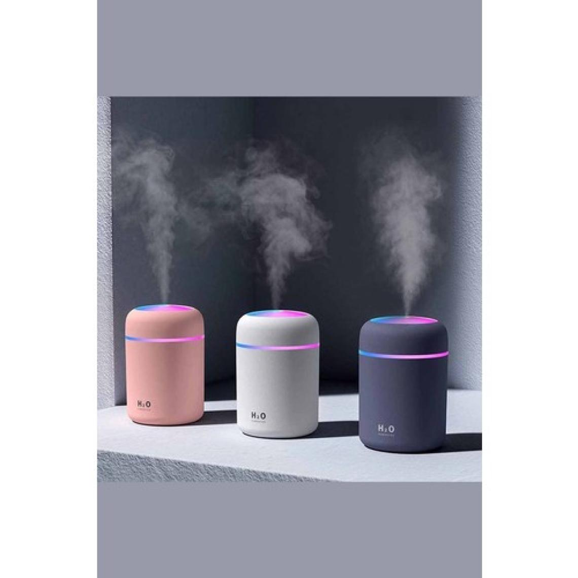 Humidifier Hava Nemlendirici USB Buhar Makinesi Işıklı Oda Araç Aroma Difüzörü H2O