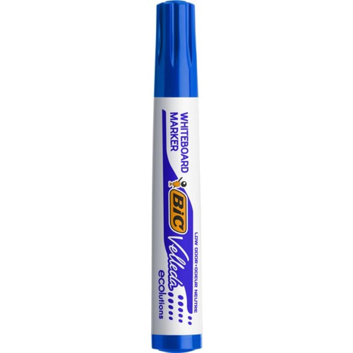 Bic 1701 Velleda Eco Yuvarlak Uçlu Beyaz Tahta Kalemi Mavi 12'li Kutu