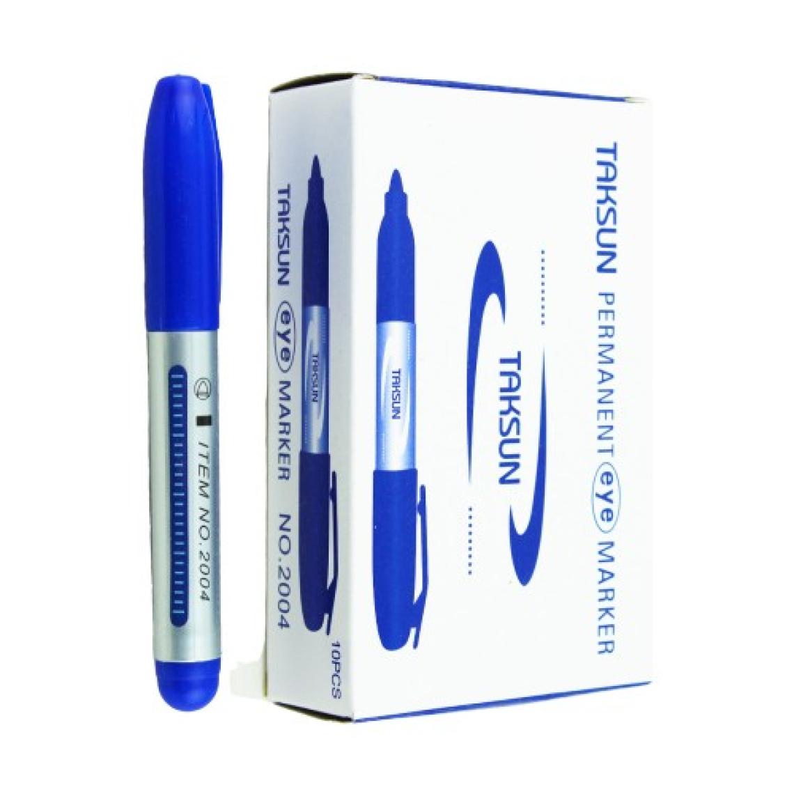 Taksun Permanent Marker Keçeli Koli Kalemi 10'lu Mavi