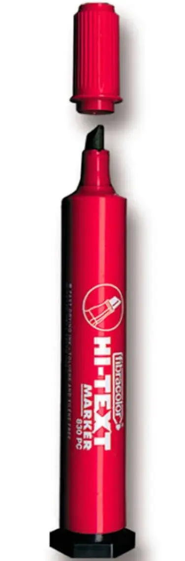 Hi-Text Markör Kesik Uçlu Kırmızı 830PC