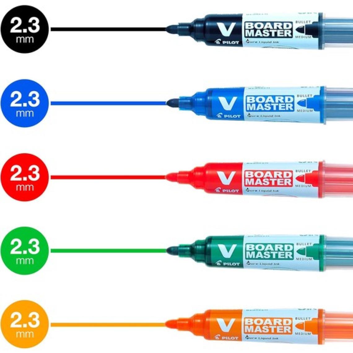 Pilot V-Board Master Yuvarlak Uç Siyah