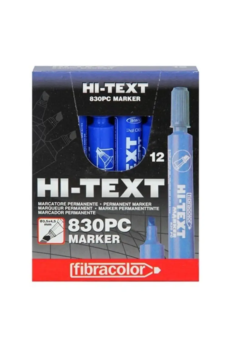 Hi-Text  Hı-Text Yuvarlak Uç Mavi Koli Kalemi 830 Pb Hı-Text Yuvarlak Uç 12'li Paket