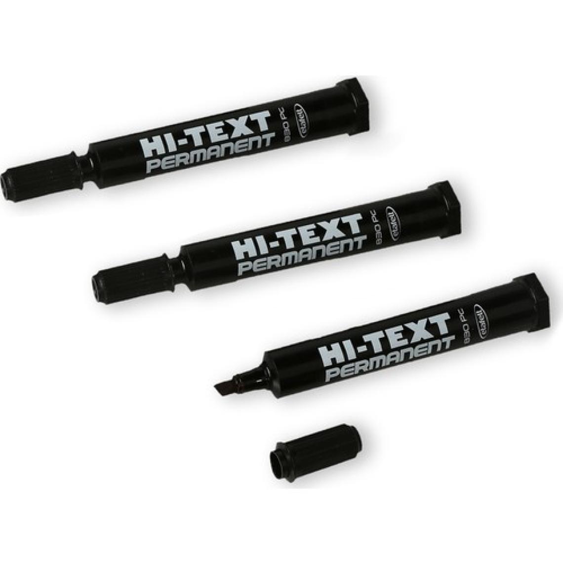 Hı-Text Permanent M. Kesik Uçlu Siyah 830Pc 12'li