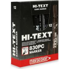 Hı-Text Permanent M. Kesik Uçlu Siyah 830Pc 12'li