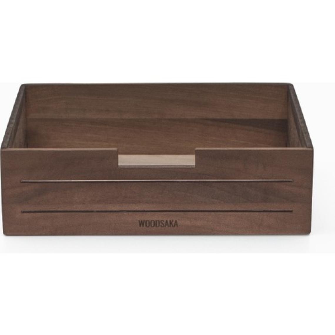 Woodsaka 3line Çekmeceli Monitör Stand & Araç-Gereç Saklama Kutusu - Büyük - Ceviz Ağacından