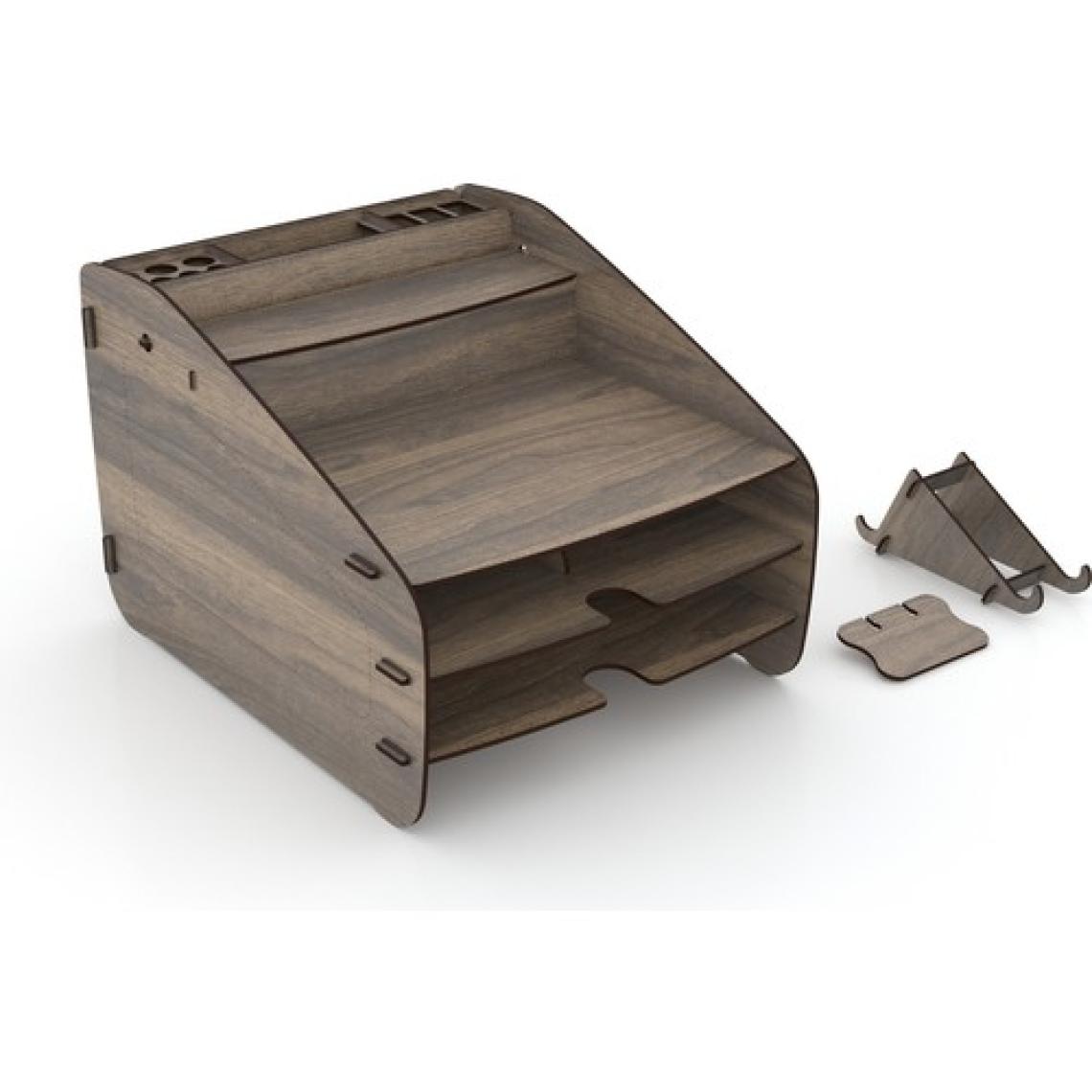 Design OTTO Medium Modest - 6 Renk - A4 Evrak Rafı Masaüstü Organizer Düzenleyici Ceviz