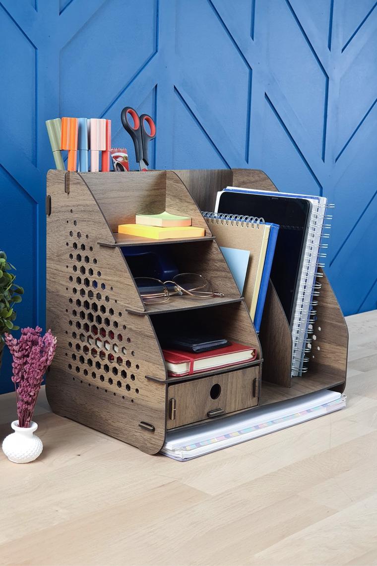 Design Otto Focus Hexa Çekmeceli A4 Evrak Rafı Masaüstü Organizer