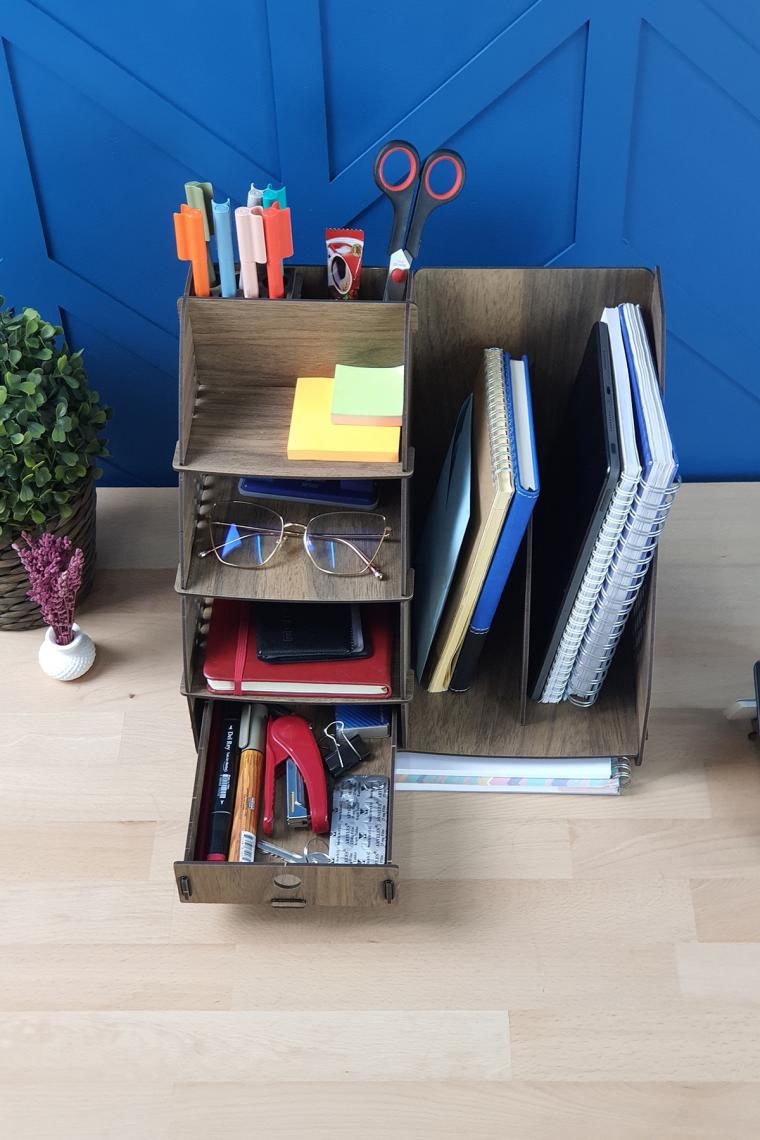 Design Otto Focus Hexa Çekmeceli A4 Evrak Rafı Masaüstü Organizer