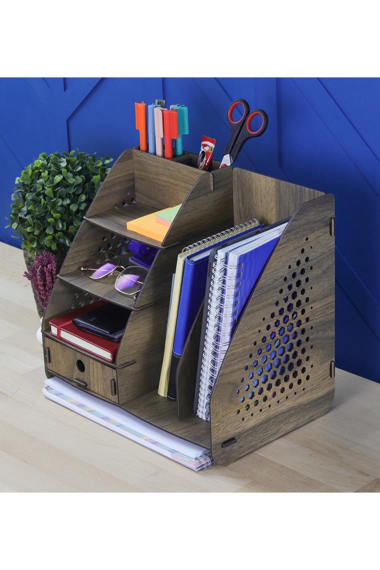 Design Otto Focus Hexa Çekmeceli A4 Evrak Rafı Masaüstü Organizer