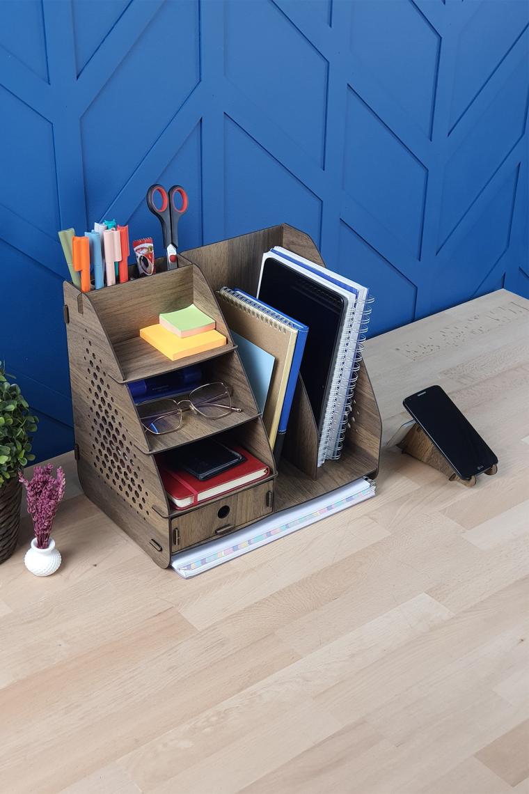 Design Otto Focus Hexa Çekmeceli A4 Evrak Rafı Masaüstü Organizer