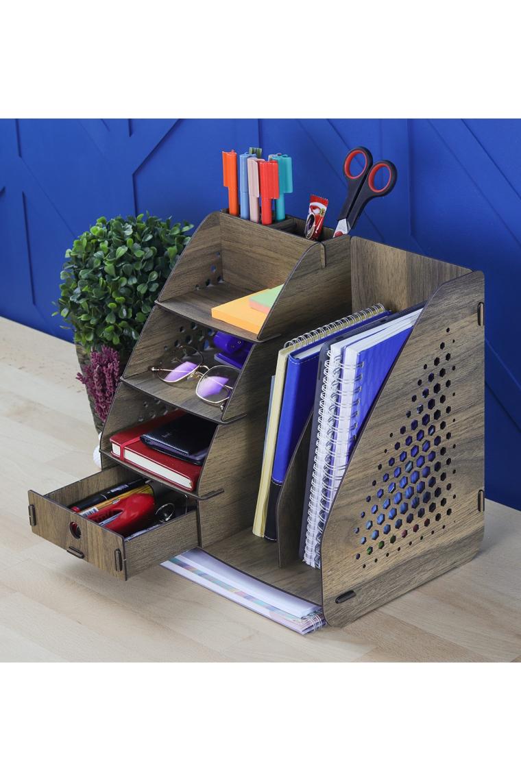 Design Otto Focus Hexa Çekmeceli A4 Evrak Rafı Masaüstü Organizer