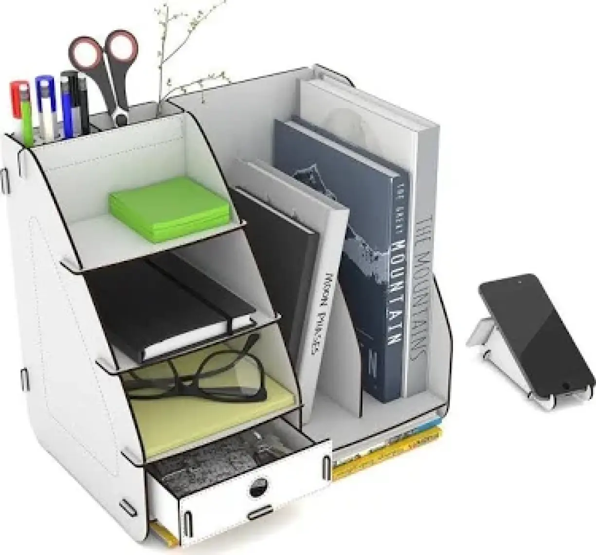 Design Otto Focus Modest Çekmeceli A4 Evrak Rafı Masaüstü Organizer