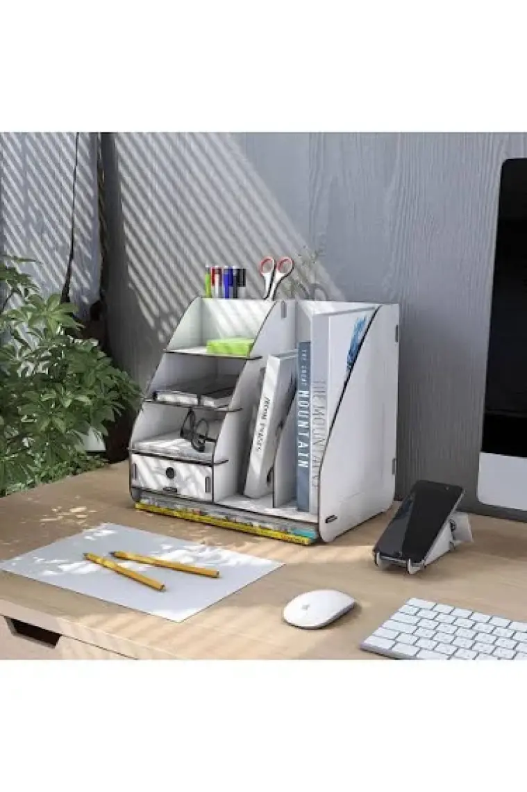 Design Otto Focus Modest Çekmeceli A4 Evrak Rafı Masaüstü Organizer