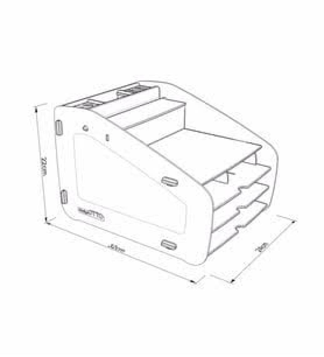 Design OTTO Medium Modest - 6 Renk - A4 Evrak Rafı Masaüstü Organizer Düzenleyici Siyah