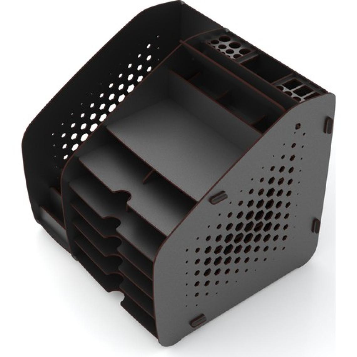 Design Otto Fx XL Hexa A4 Evrak Rafı Masaüstü Organizer Siyah