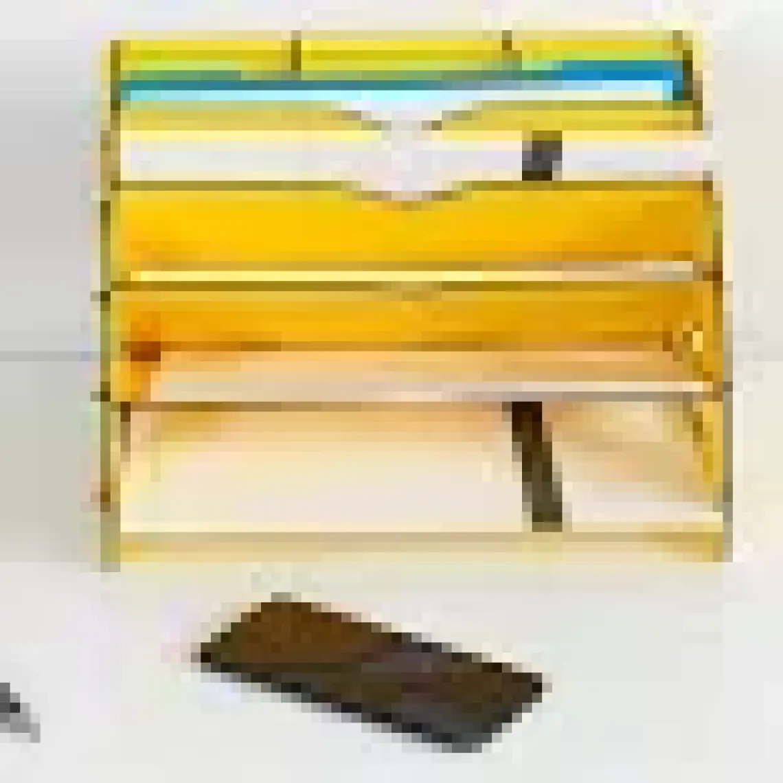 Kuk Design Delcia Modern Pratik Ofis Masaüstü Organizer Düzenleyici A4 Evrak Açık Sarı