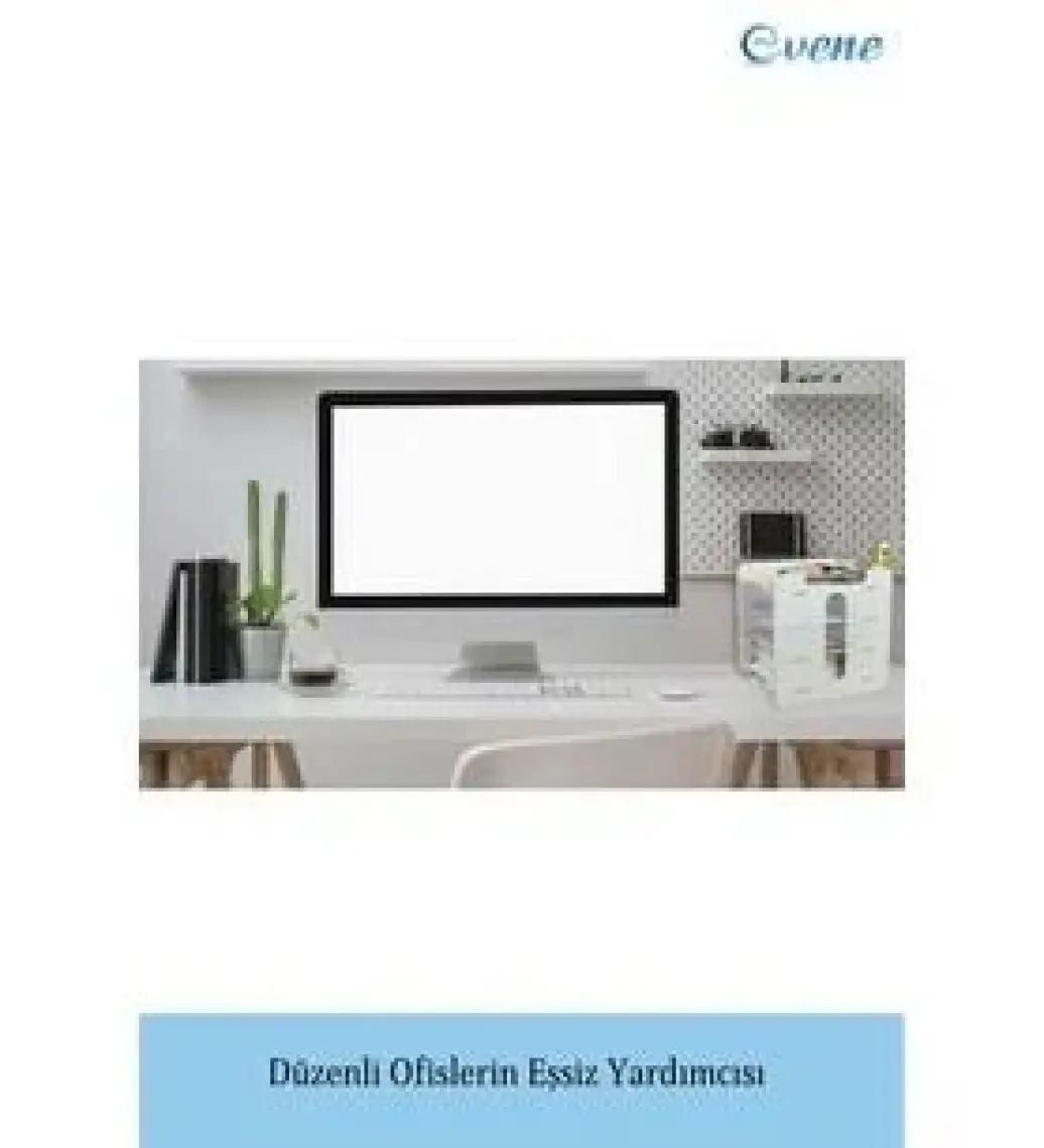 Evene Dosya Düzenleyici Masa Üstü Organizer Ahşap Evrak Raflı Model 1