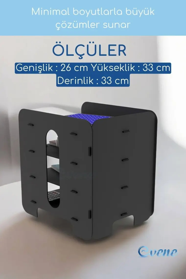 Evene Dosya Düzenleyici Masa Üstü Organizer Ahşap Evrak Raflı Model 1