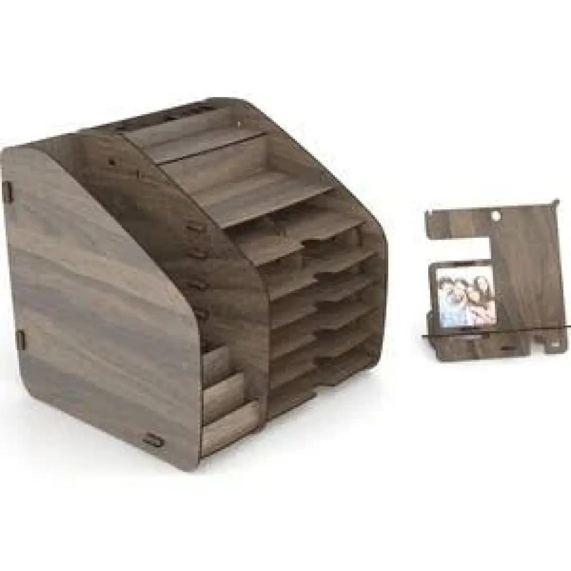 Design Otto Fx XL Modest A4 Evrak Rafı Masaüstü Organizer Ceviz