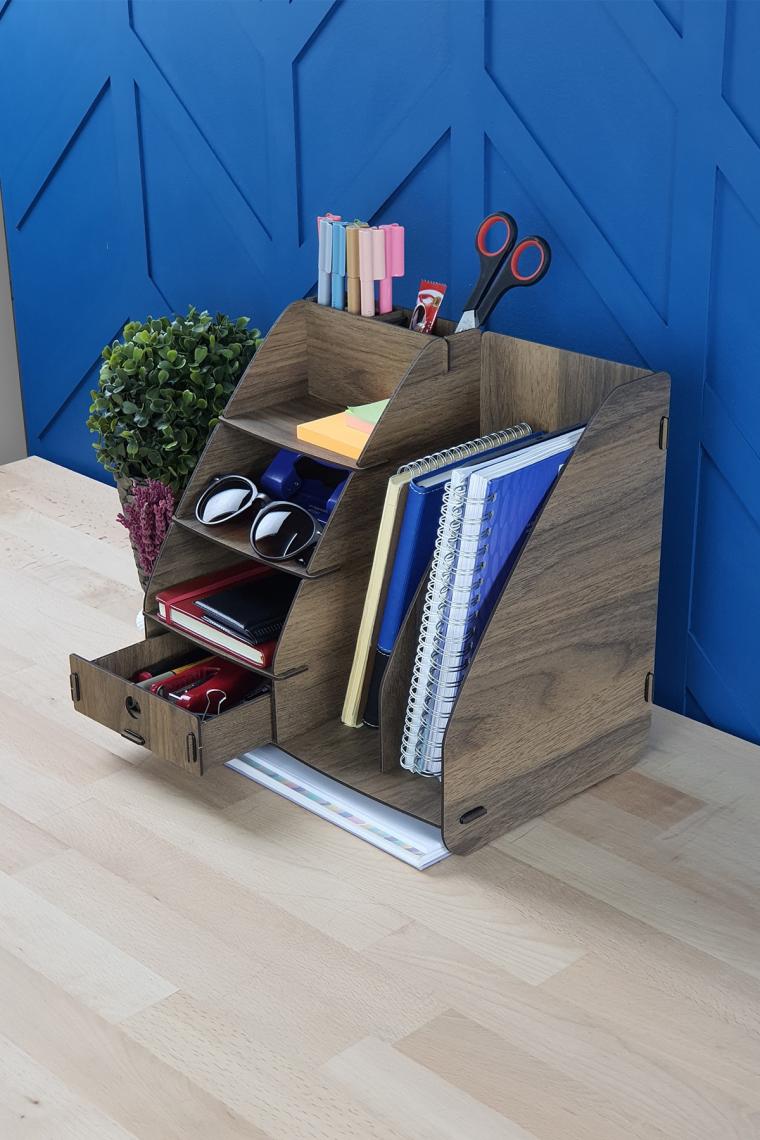 Design Otto Focus Modest Çekmeceli A4 Evrak Rafı Masaüstü Organizer