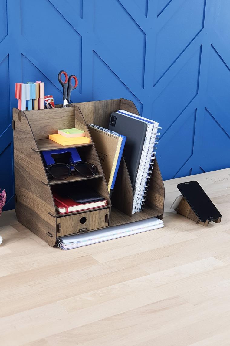 Design Otto Focus Modest Çekmeceli A4 Evrak Rafı Masaüstü Organizer