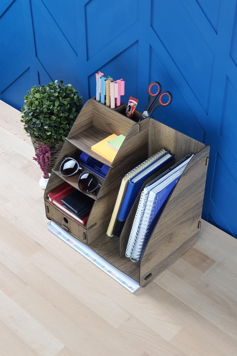 Design Otto Focus Modest Çekmeceli A4 Evrak Rafı Masaüstü Organizer