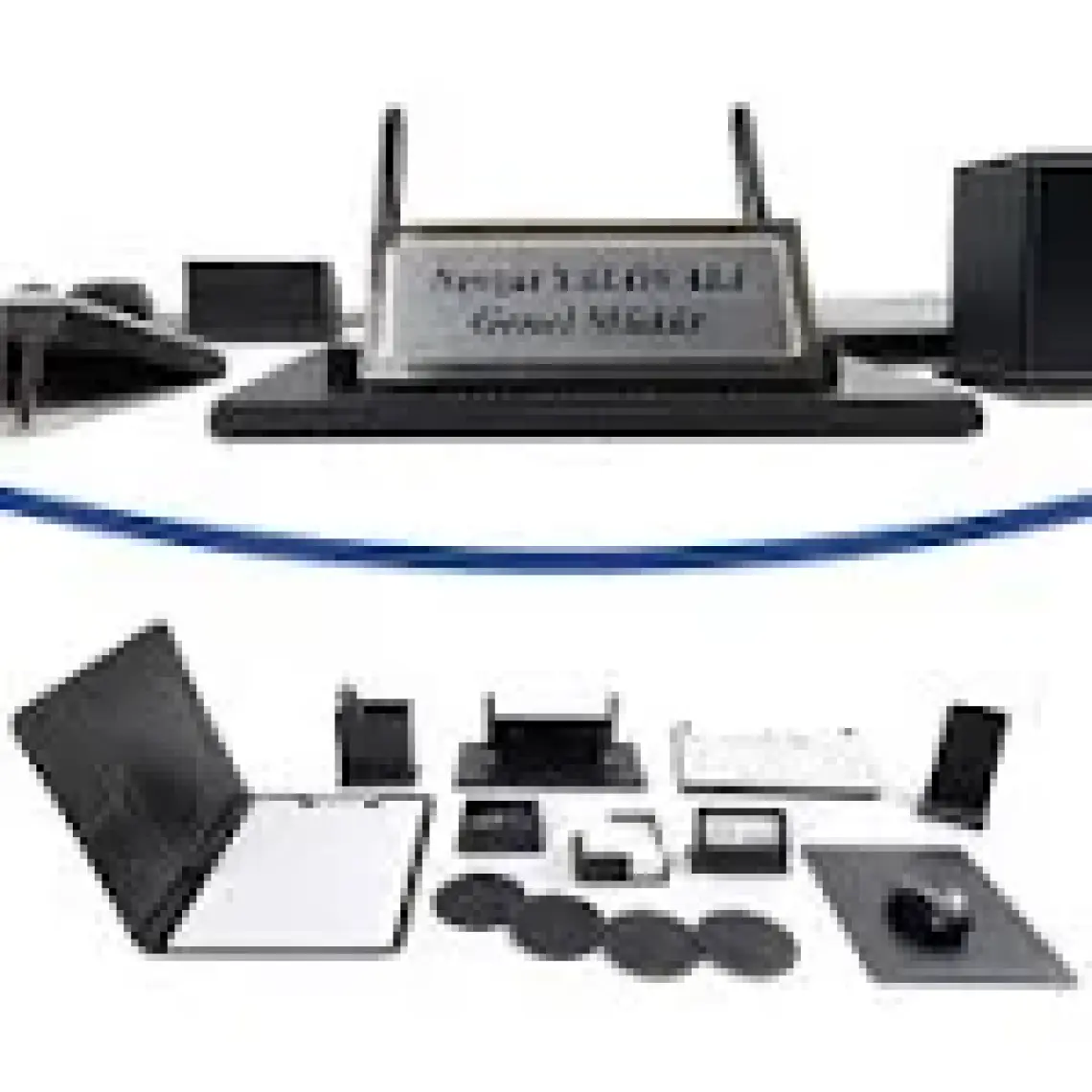 Prozenis PR810 Ofis Masa Üstü İsimlik Kalemlik Takvim Seti Tam Set 10 Parça Siyah