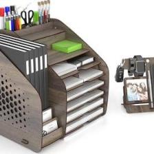 Design Otto Fx XL Hexa A4 Evrak Rafı Masaüstü Organizer Ceviz