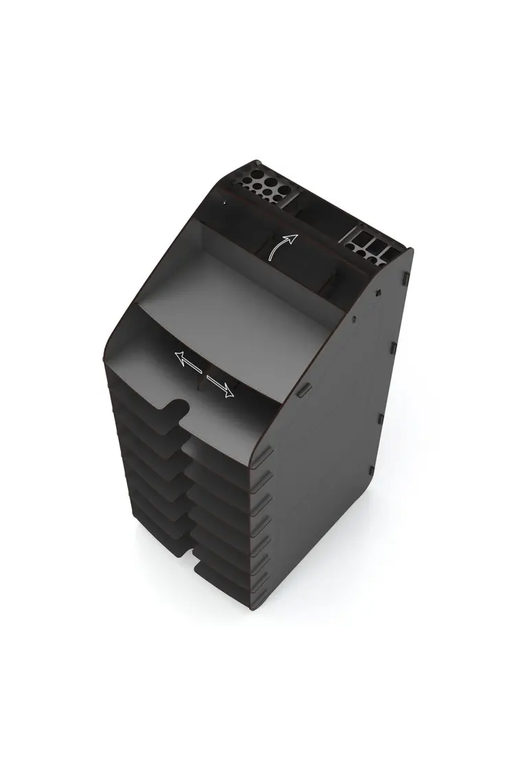 Mingitav A4 Design Otto Tower Masaüstü Organizer Evrak Rafı Siyah
