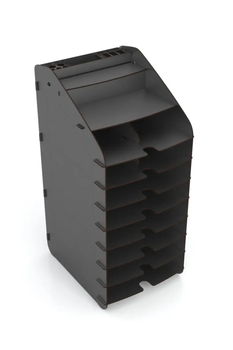 Mingitav A4 Design Otto Tower Masaüstü Organizer Evrak Rafı Siyah
