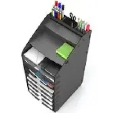 Mingitav A4 Design Otto Tower Masaüstü Organizer Evrak Rafı Siyah