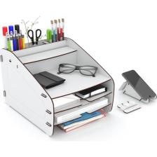 Design OTTO Medium Modest - 6 Renk - A4 Evrak Rafı Masaüstü Organizer Düzenleyici Beyaz