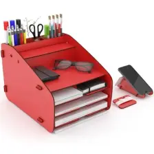 Design OTTO Medium Modest - 6 Renk - A4 Evrak Rafı Masaüstü Organizer Düzenleyici Ceviz