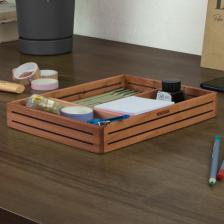 Woodsaka 3Line Sade Organizer & Aksesuar Kutusu - Kiraz Ağacından