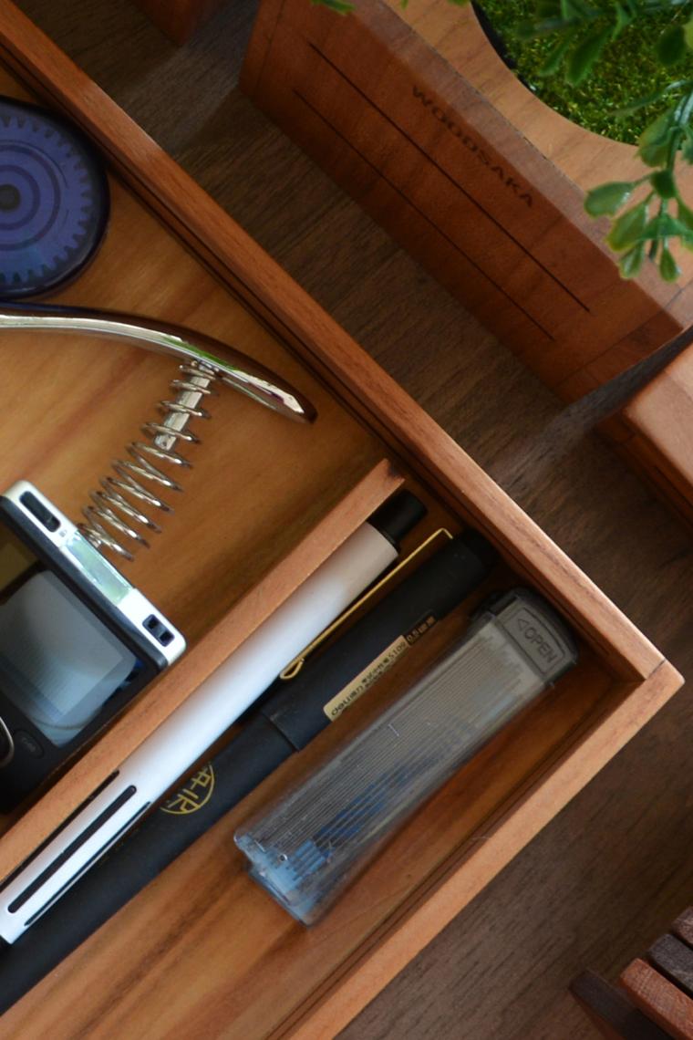 Woodsaka 3Line Sade Organizer & Aksesuar Kutusu - Kiraz Ağacından