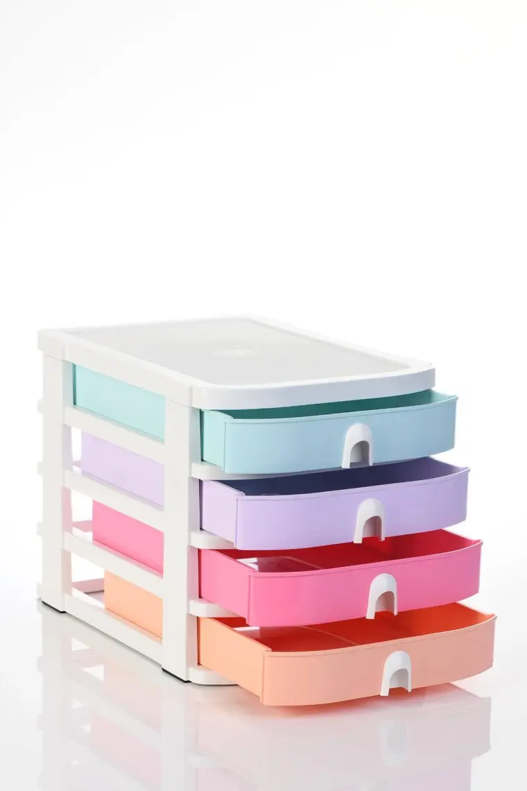 Ops Co 7400 Çok Amaçlı Çekmeceli Organizer Pastel Renkli