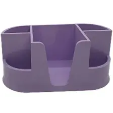 Mor Plastik Bölmeli  Kalemlik