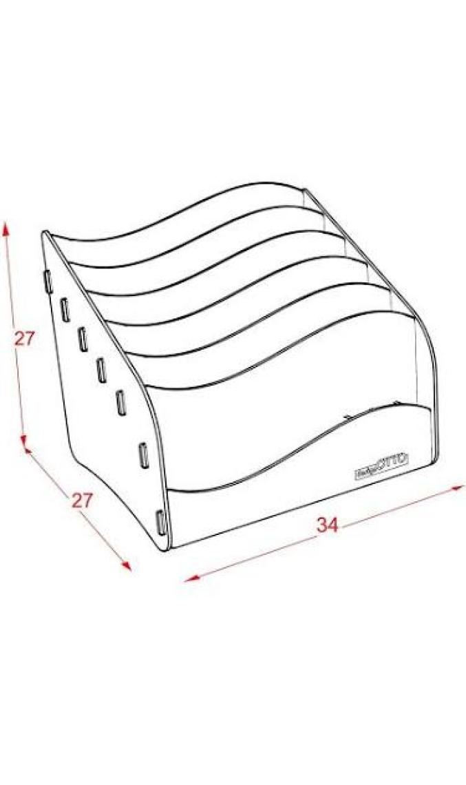 Mingitav Design Otto Wavy Masaüstü Organizer Evrak Rafı
