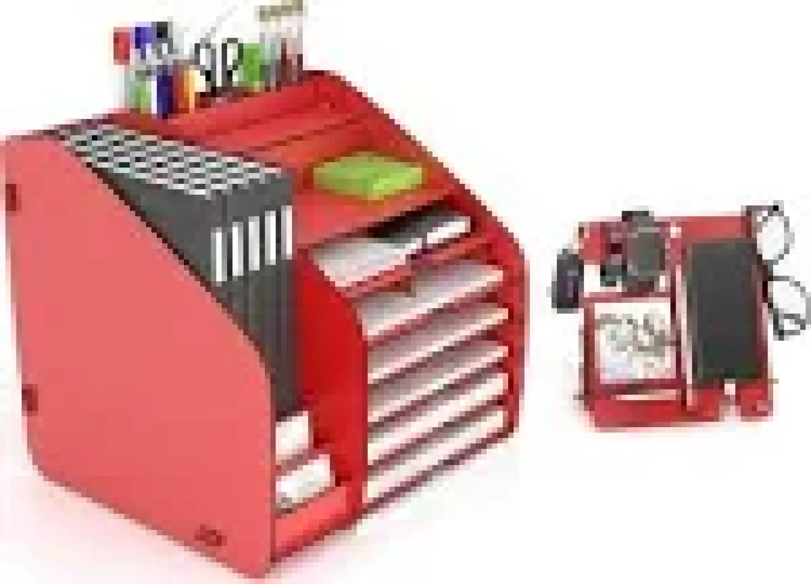 Design Otto Fx XL Modest A4 Evrak Rafı Masaüstü Organizer Kırmızı