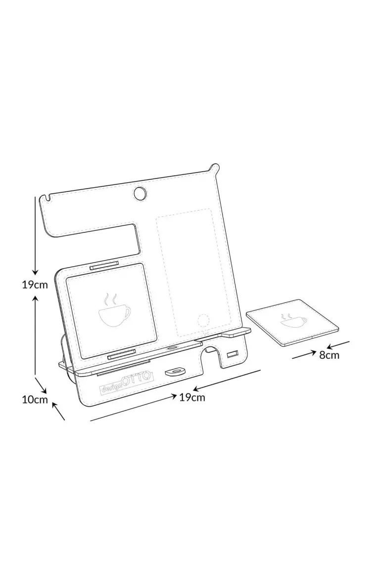 Design Otto Fx XL Modest A4 Evrak Rafı Masaüstü Organizer Kırmızı