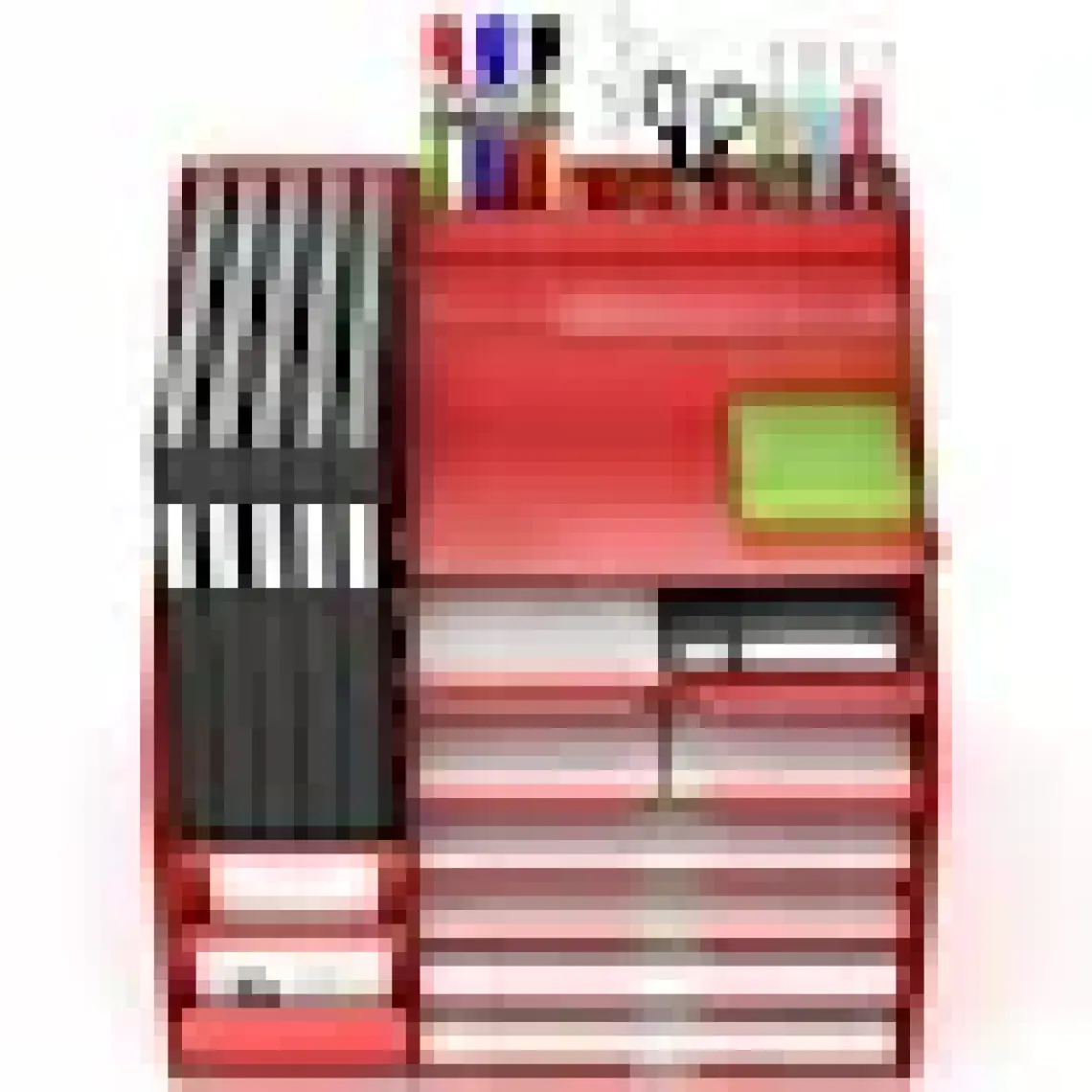 Design Otto Fx XL Modest A4 Evrak Rafı Masaüstü Organizer Kırmızı