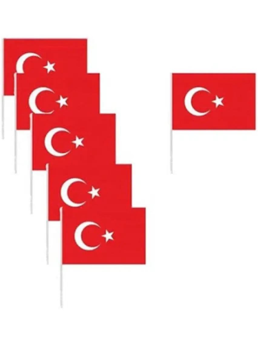 Vatan Büyük Çıtalı Kağıt Bayrak 50 Li VT803