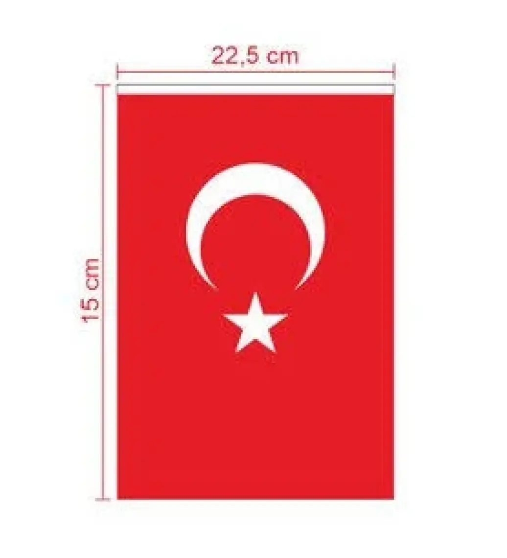 Vatan 15X22,5 Çift Kat Masa Bayrağı Vt201
